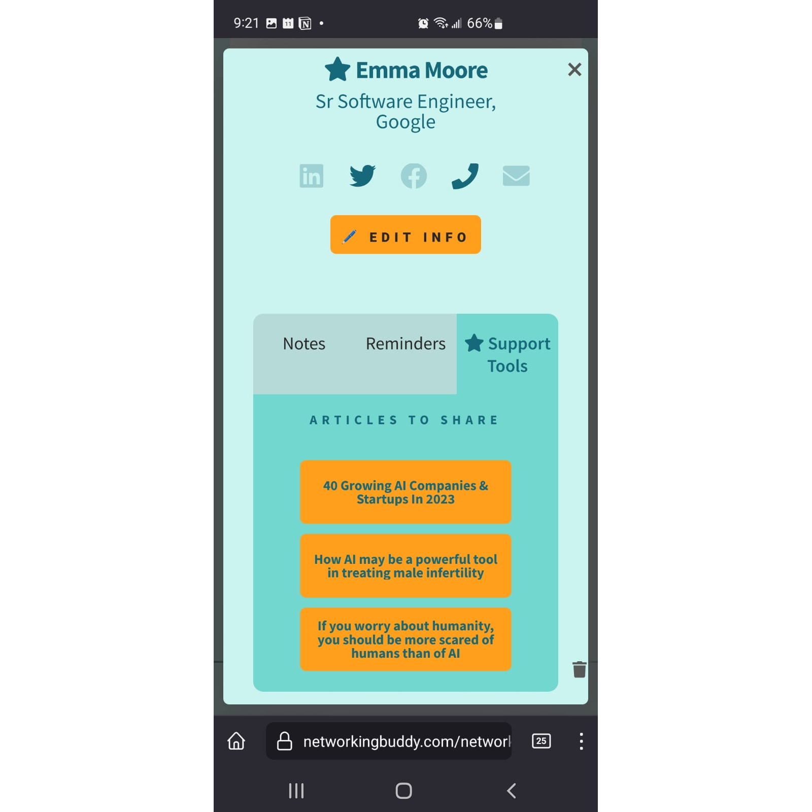 Articles are suggested for you to share with your connections